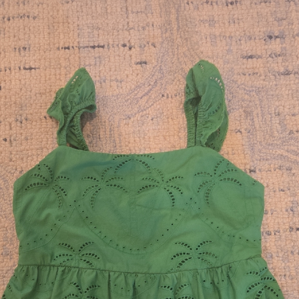 Chelsea & Violet Green Ruffled Smocked Sundress - Picture 2 of 7